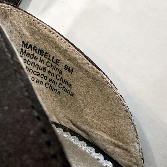 Black Satin with Peep Toe Michelangelo Heels Size 9 - Picture 2 of 6